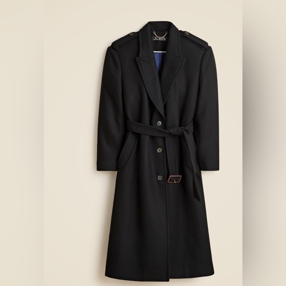 NWT J.Crew Wrap Trench coat in double faced wool blend.